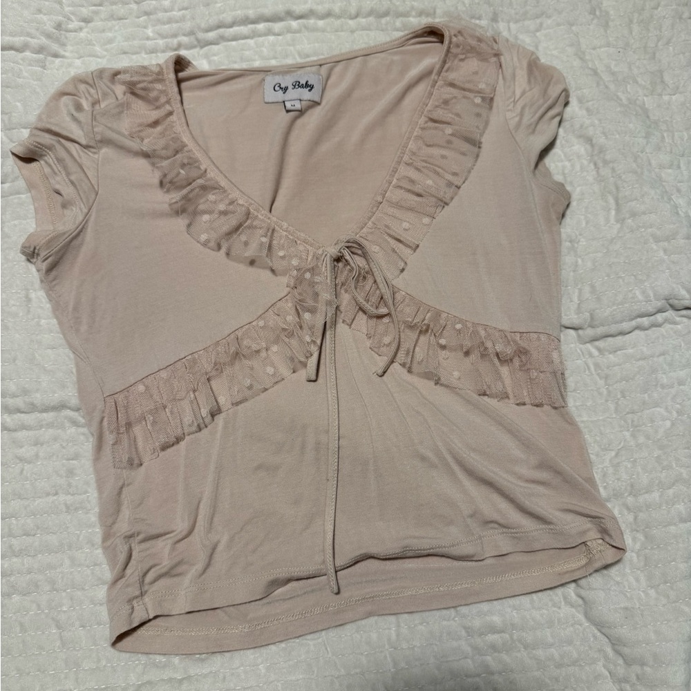 Cry Baby Pale Pink Baby Tee